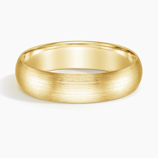 5 mm Comfort Fit Matte Men’s Wedding Band