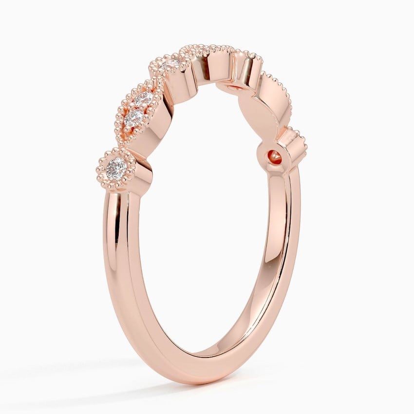 Crown-Inspired Moissanite Accent Wedding Band