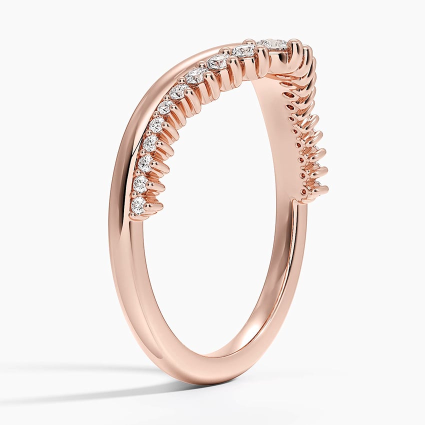 Curved Contour Moissanite Wedding Band