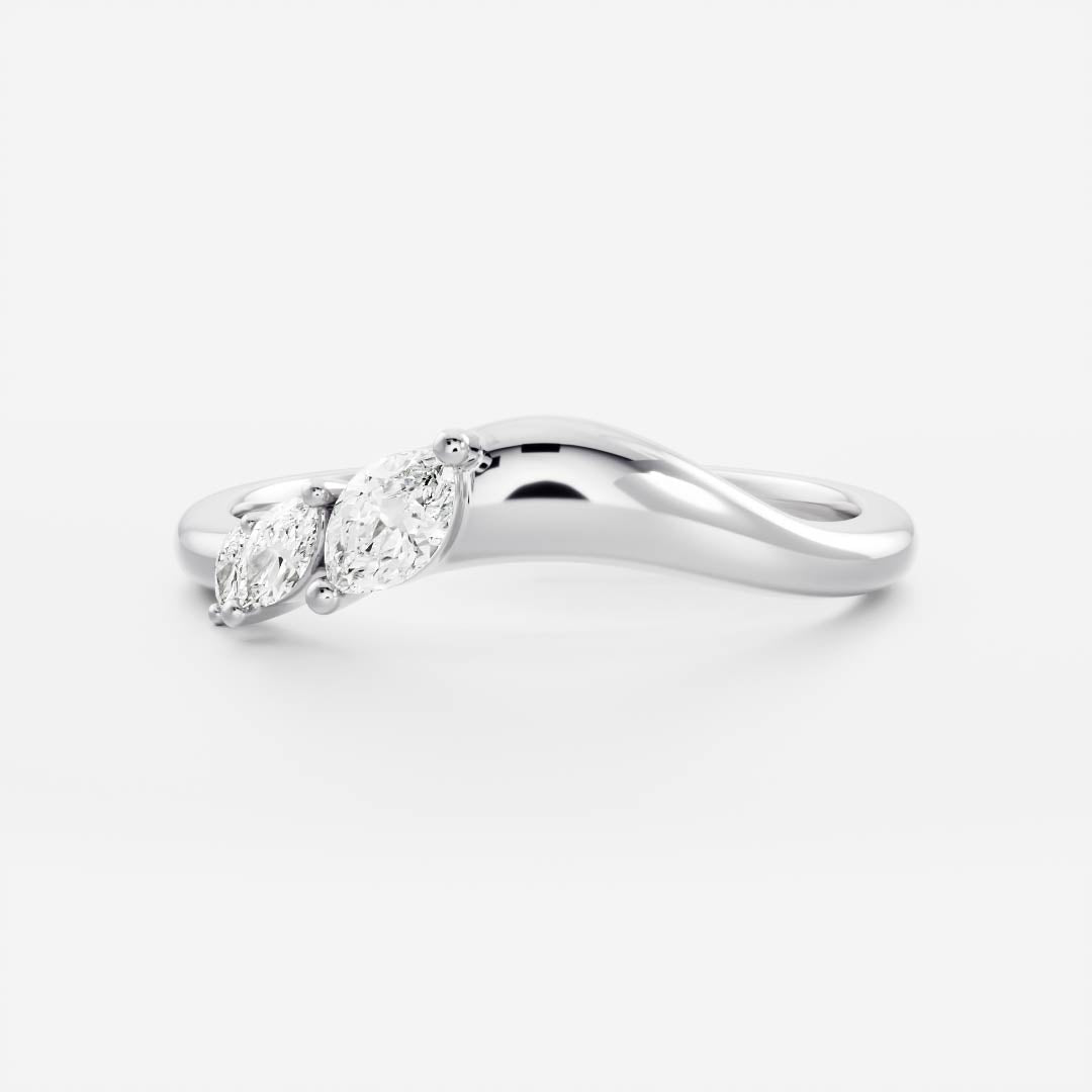 Custom Ring - Curved Marquise Lab-Grown Diamond Ring