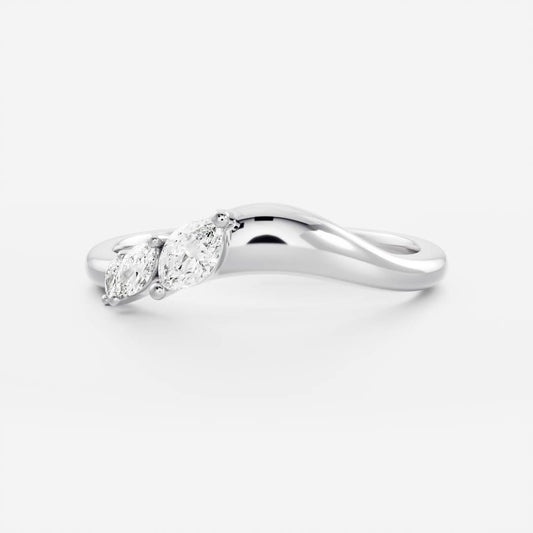 Custom Ring - Curved Marquise Lab-Grown Diamond Ring