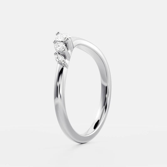 Custom Ring - Curved Marquise Lab-Grown Diamond Ring