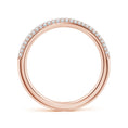 Curved Pavé Moissanite Stackable Wedding Band - 3.0 mm