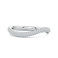 Curved Pavé Moissanite Stackable Wedding Band - 3.0 mm