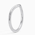 Minimal Chevron Curved Wedding Band-1.5mm