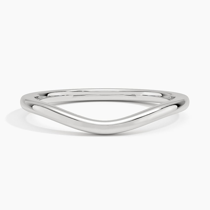 Minimal Chevron Curved Wedding Band-1.5mm