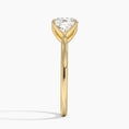 Cushion Cut Petal Prong Solitaire Moissanite Engagement Ring