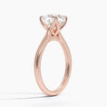 Cushion Cut Petal Prong Solitaire Moissanite Engagement Ring