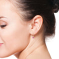 Cushion Pink Tourmaline Bezel Drop Earrings with Leverback
