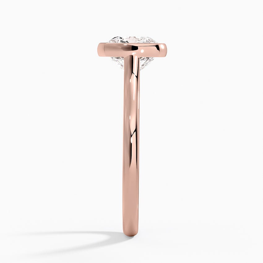 Cushion Cut Bezel Moissanite Engagement Ring