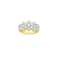 Custom Ring-Round-Cut Moissanite Cluster Statement Ring