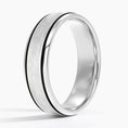 6.0 mm Dark Groove Accents Matte Men’s Wedding Band