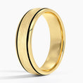 6.0 mm Dark Groove Accents Matte Men’s Wedding Band