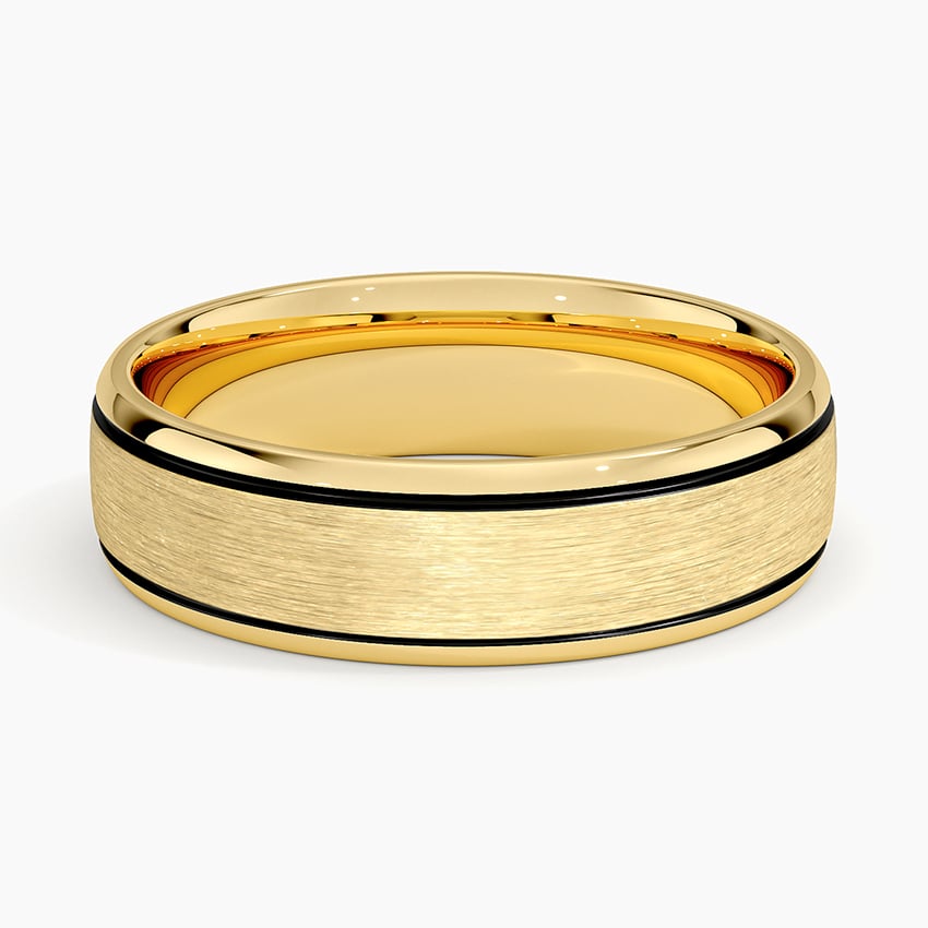 6.0 mm Dark Groove Accents Matte Men’s Wedding Band