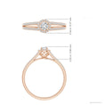Delicate Split Shank Halo Moissanite Promise Ring