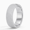 6.5 mm Diagonal Moissanite Men’s Matte Wedding Band