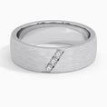 6.5 mm Diagonal Moissanite Men’s Matte Wedding Band
