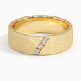 6.5 mm Diagonal Moissanite Men’s Matte Wedding Band