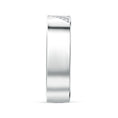 Dual Diagonal Pavé Moissanite Men’s Wedding Band-7 mm