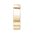 Dual Diagonal Pavé Moissanite Men’s Wedding Band-7 mm