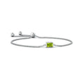 East-West Emerald-Cut Peridot Bolo Bracelet