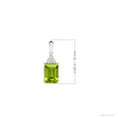 Emerald-Cut Peridot with Moissanite Trio Pendant Necklace