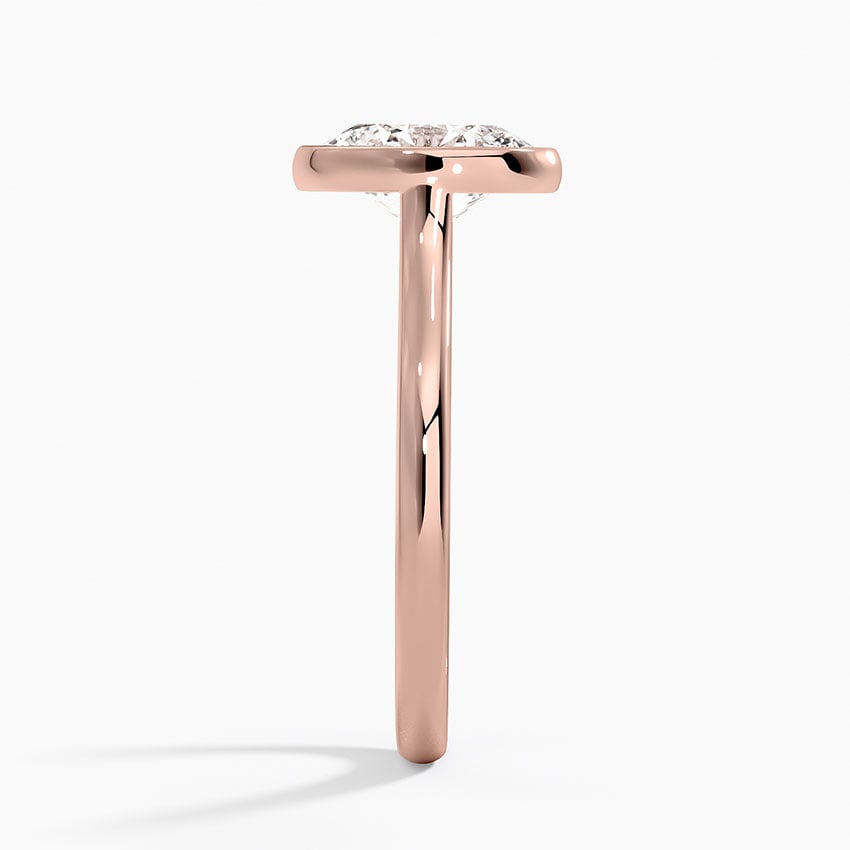 Oval Cut Bezel Moissanite Engagement Ring