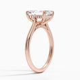 Load image into Gallery viewer, Emerald Cut Hidden Halo Moissanite Engagement Ring
