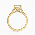 Load image into Gallery viewer, Emerald Cut Hidden Halo Moissanite Engagement Ring
