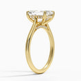 Load image into Gallery viewer, Emerald Cut Hidden Halo Moissanite Engagement Ring
