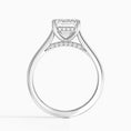 Load image into Gallery viewer, Emerald Cut Hidden Halo Moissanite Engagement Ring
