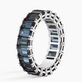 Load image into Gallery viewer, Eternity Lab Alexandrite Wedding Band
