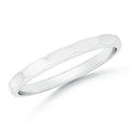 Faceted Polished Classic Women's Wedding Band - 2.0 mm
