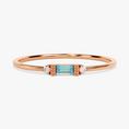 Load image into Gallery viewer, Fancy Baguette Cut Aquamarine Ring–1.2 mm
