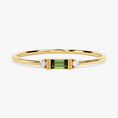 Load image into Gallery viewer, Fancy Baguette Cut Emerald Ring–1.2 mm
