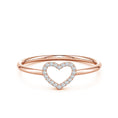 Fashion Heart Moissanite Promise Ring