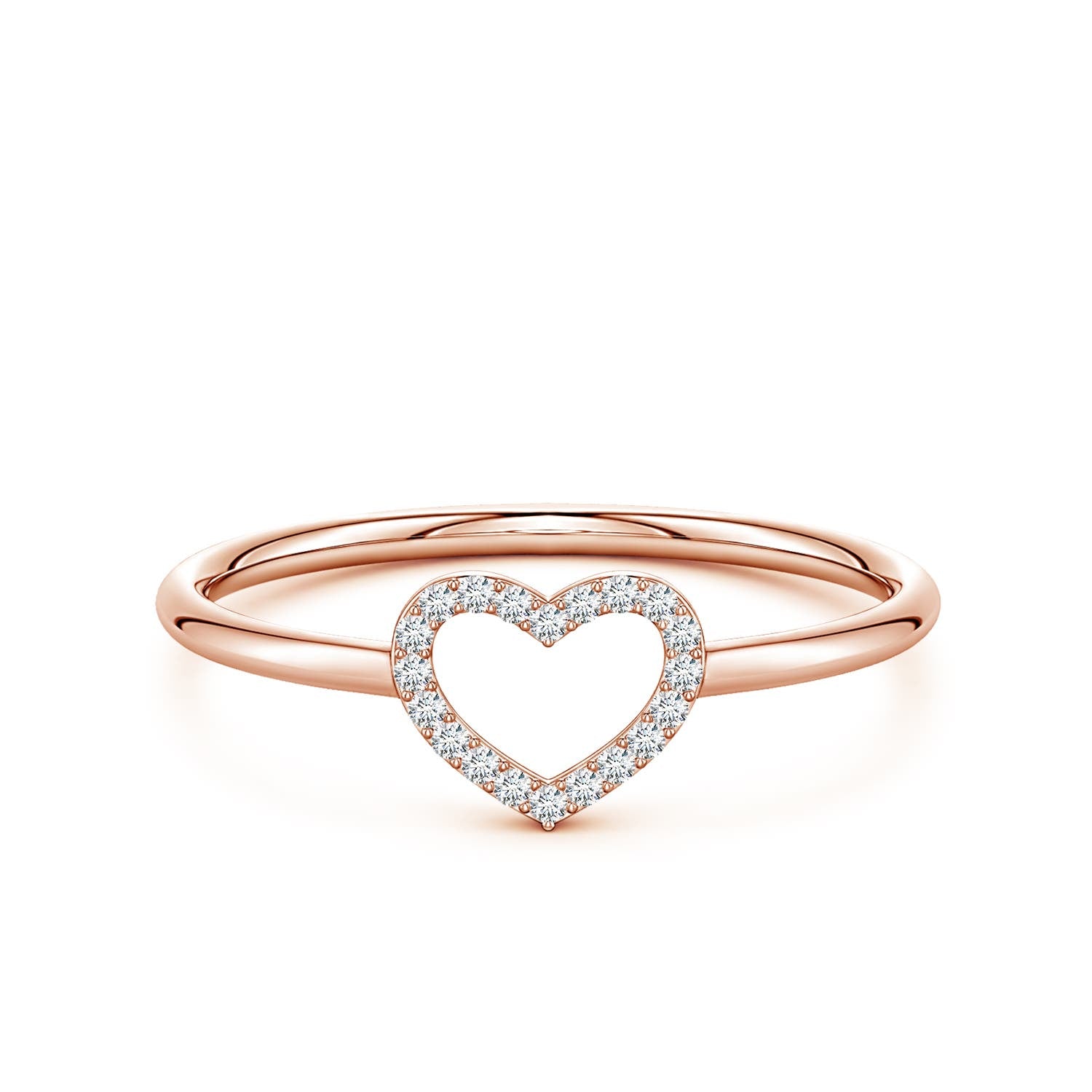Fashion Heart Moissanite Promise Ring