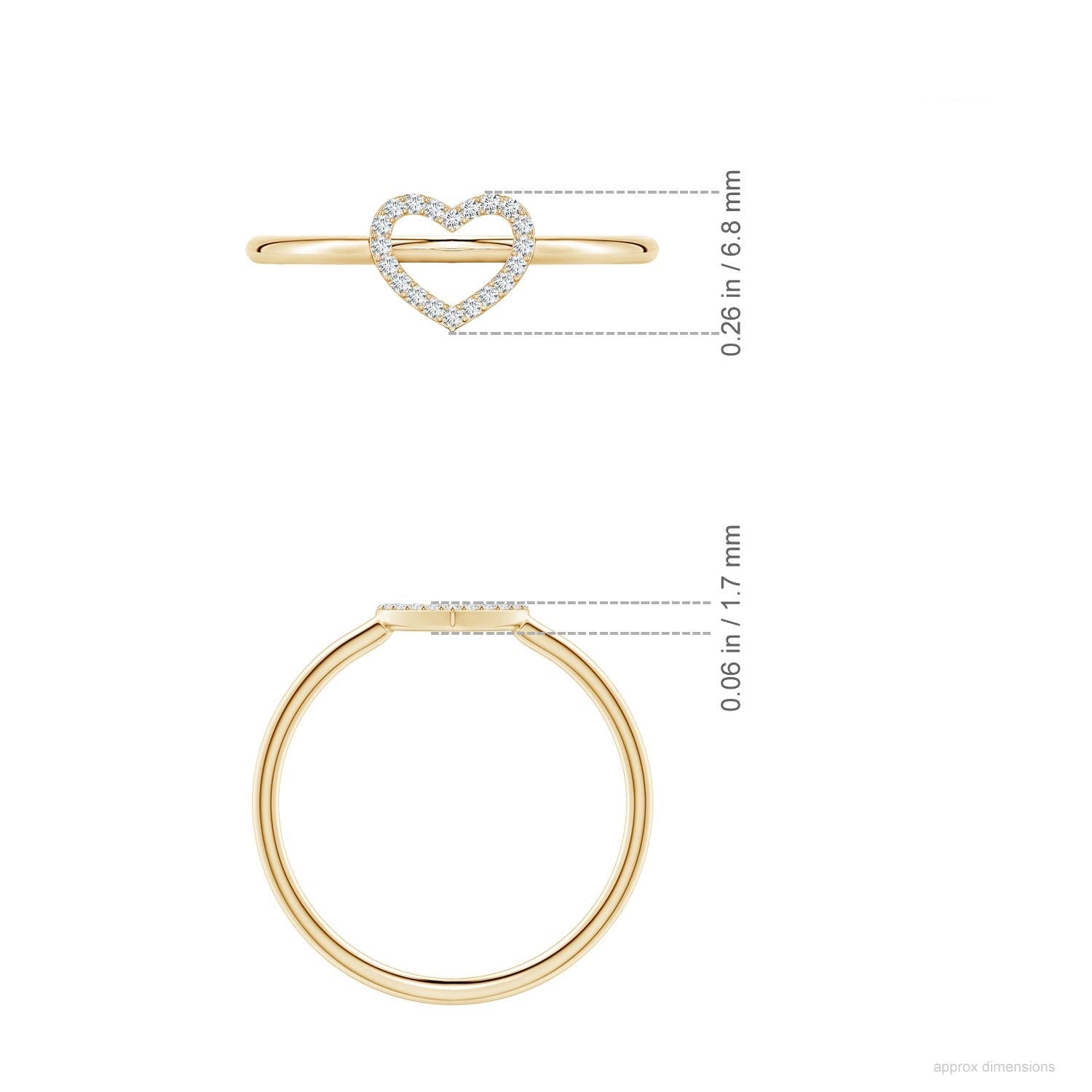 Fashion Heart Moissanite Promise Ring
