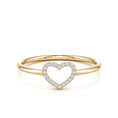 Fashion Heart Moissanite Promise Ring