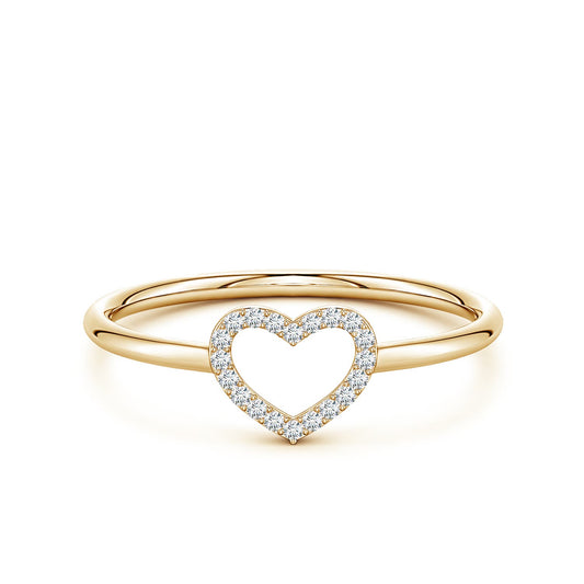Fashion Heart Moissanite Promise Ring