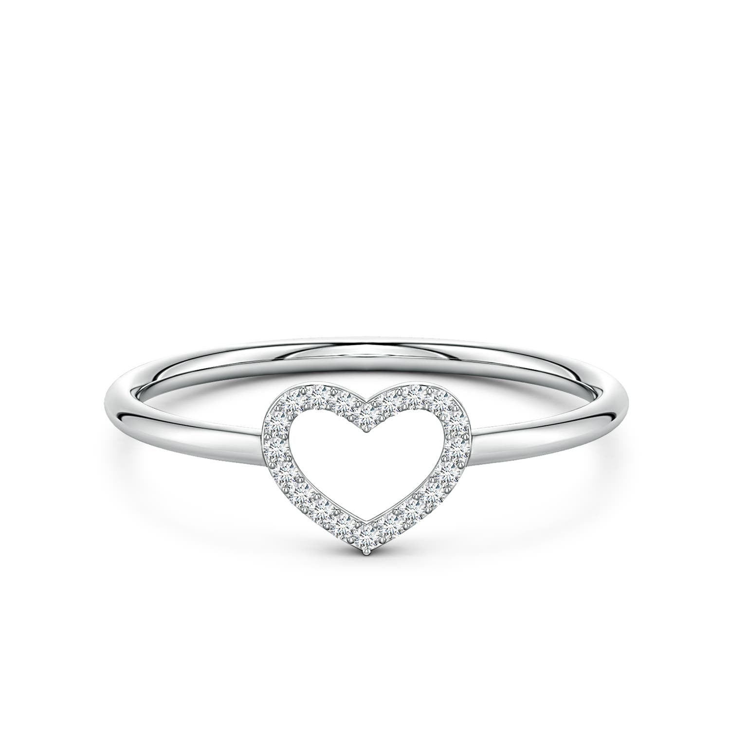 Fashion Heart Moissanite Promise Ring
