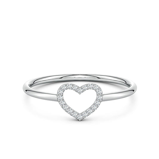 Fashion Heart Moissanite Promise Ring