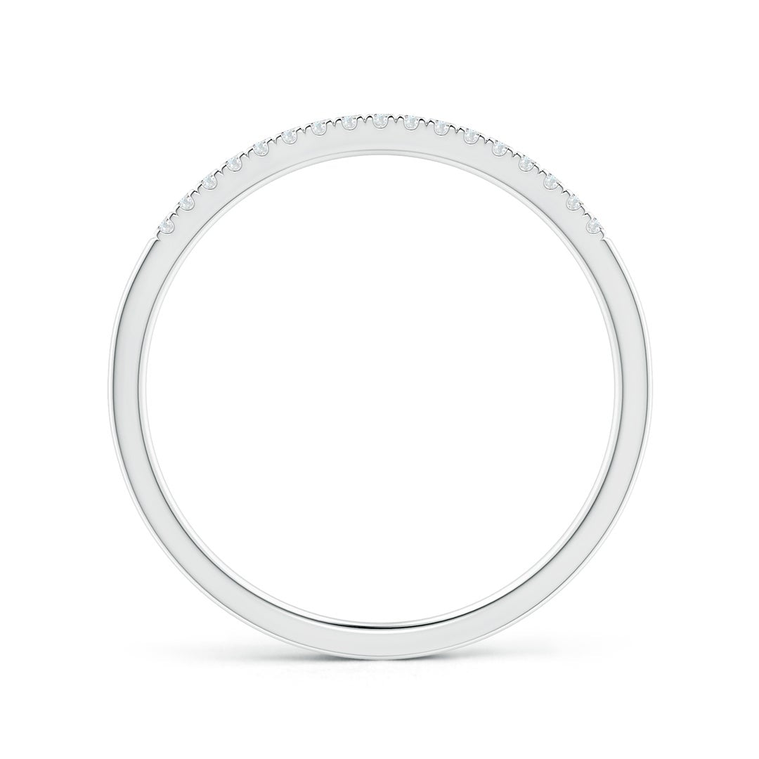 Fishtail-Set Moissanite Semi Eternity Wedding Band-1.8 mm