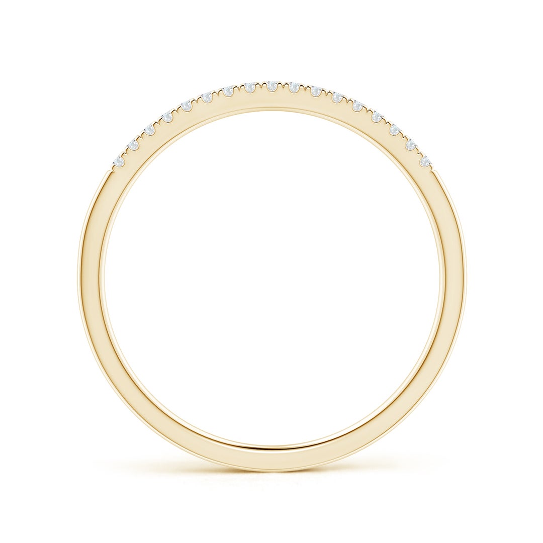 Fishtail-Set Moissanite Semi Eternity Wedding Band-1.8 mm