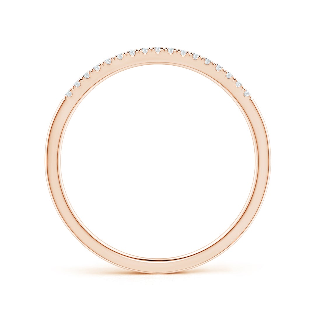 Fishtail-Set Moissanite Semi Eternity Wedding Band-1.8 mm