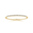 Fishtail-Set Moissanite Semi Eternity Wedding Band-1.8 mm