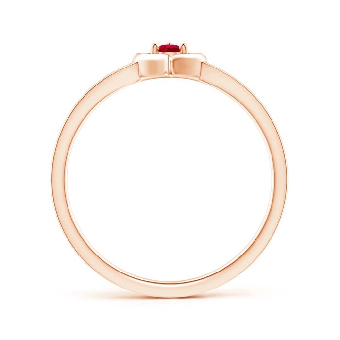 Floating Centre Heart Lab-Created Ruby Promise Ring