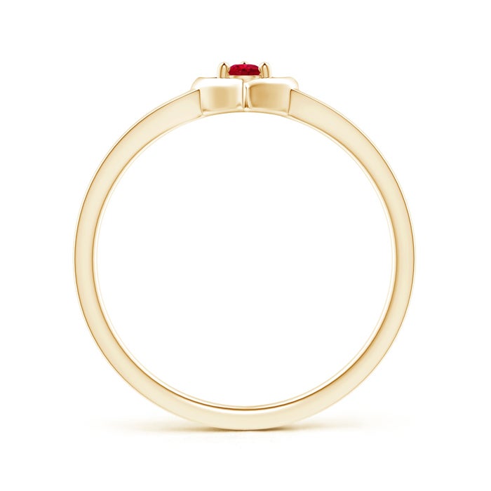 Floating Centre Heart Lab-Created Ruby Promise Ring