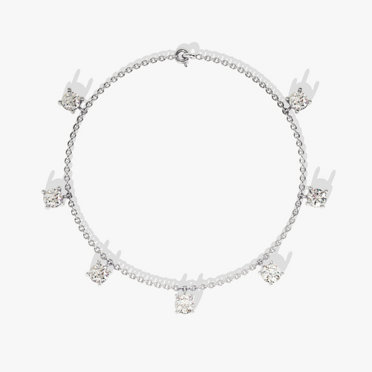 Floating Moissanite Charm Bracelet