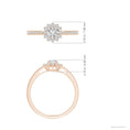 Floral Halo Moissanite with Pavé Accents Promise Ring